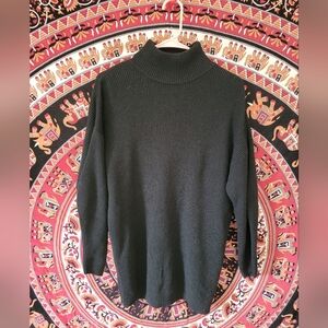 Vintage BCBGMAXAZRIA Oversized Long Sleeve Ribbed Turtleneck Mini Sweater Dress